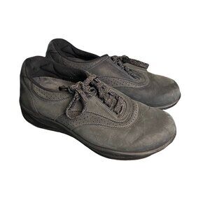 SAS Avia Women's Gray Leather Walk Easy Shoes Size 7W